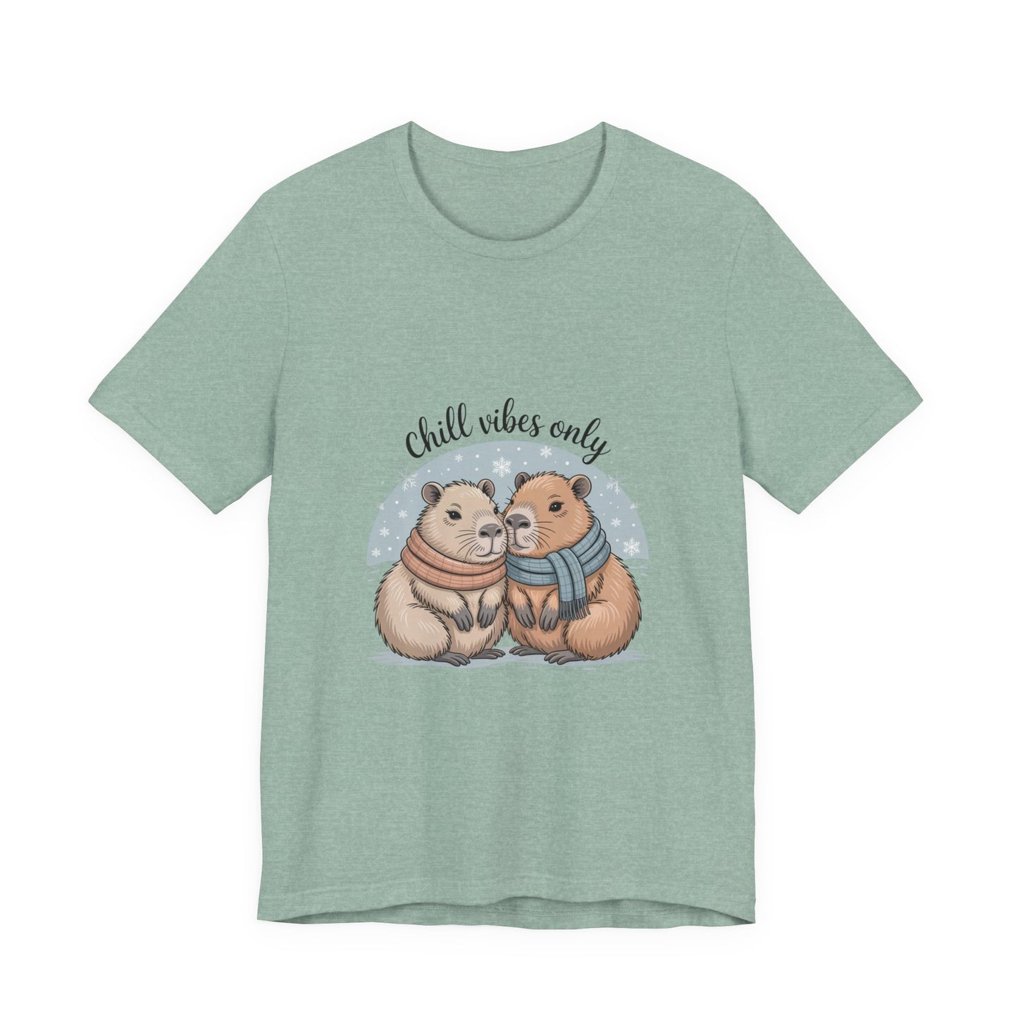 Chill Vibes Only Capybara Tee | Cozy Winter Capybara Shirt