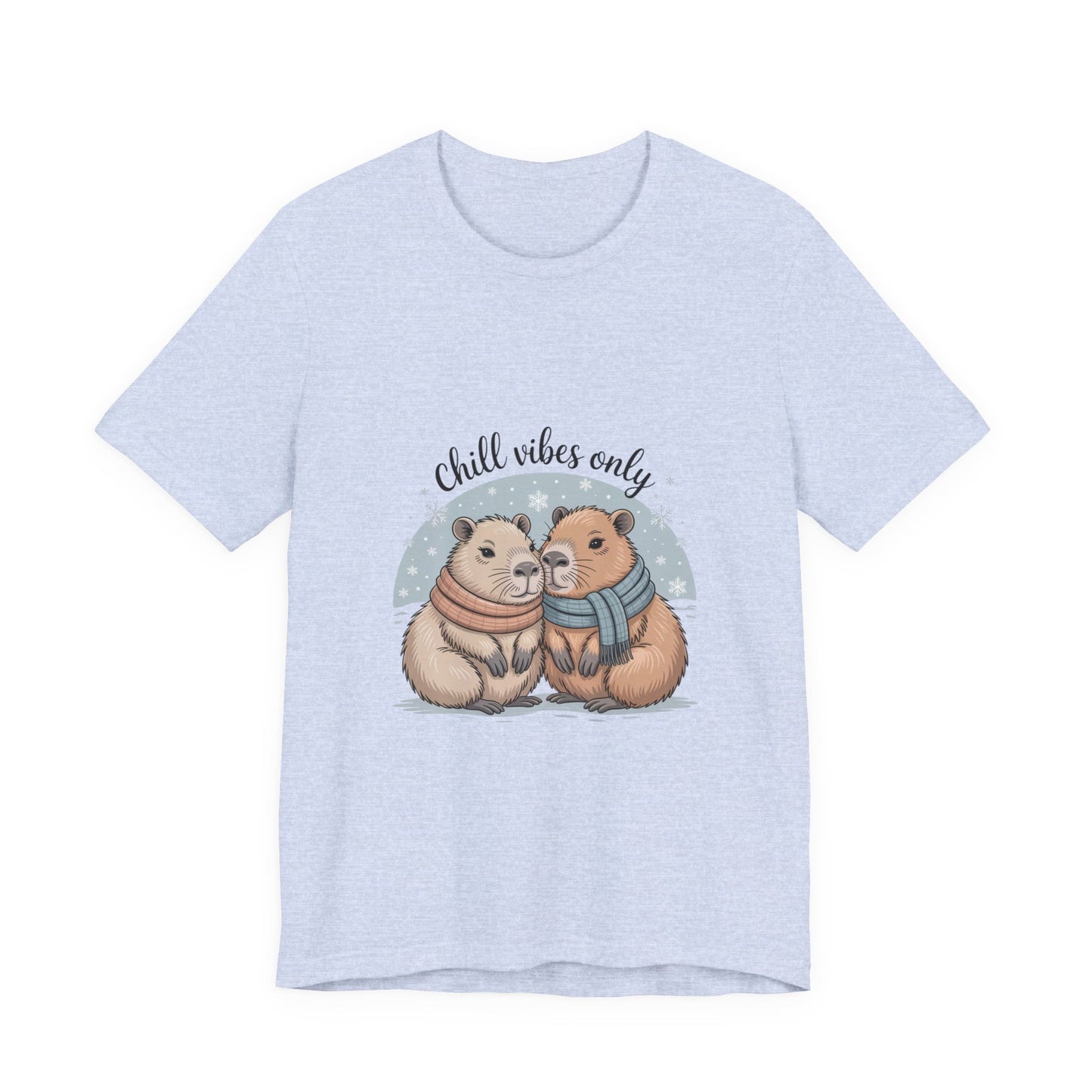Chill Vibes Only Capybara Tee | Cozy Winter Capybara Shirt