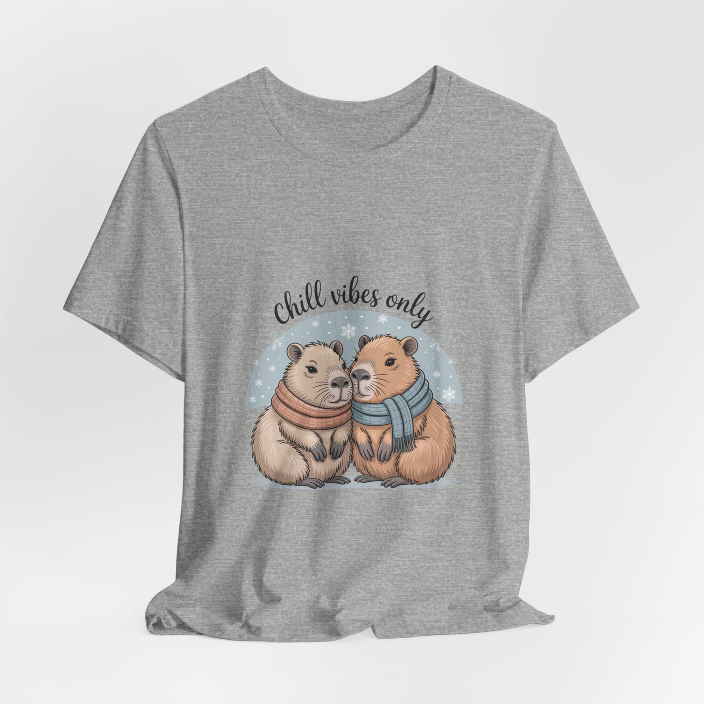 Chill Vibes Only Capybara Tee | Cozy Winter Capybara Shirt
