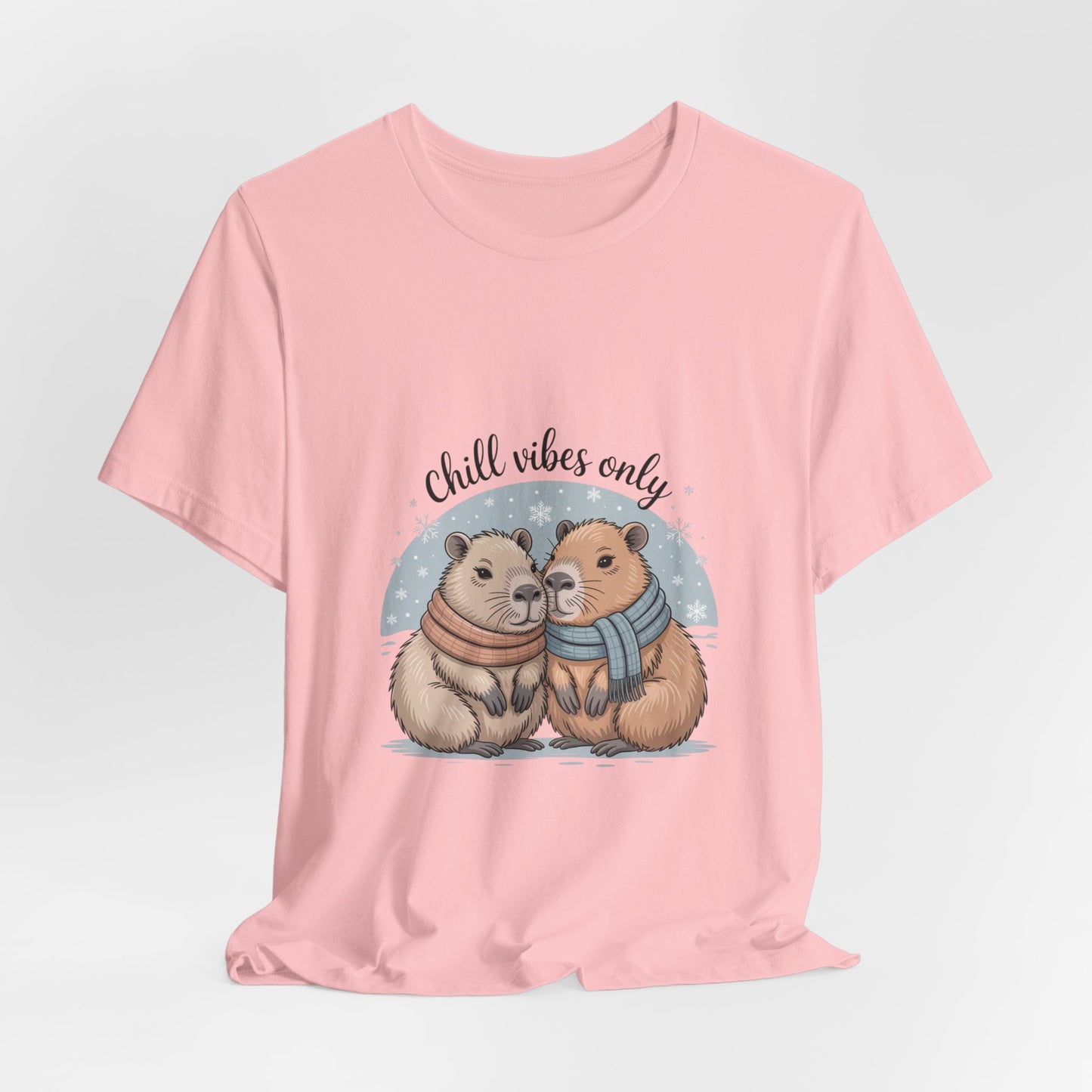 Chill Vibes Only Capybara Tee | Cozy Winter Capybara Shirt