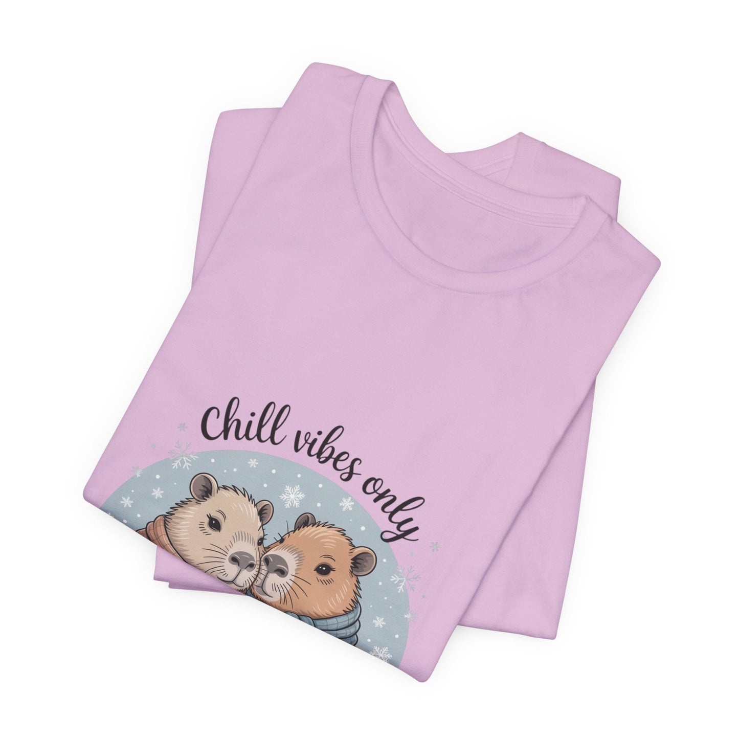 Chill Vibes Only Capybara Tee | Cozy Winter Capybara Shirt