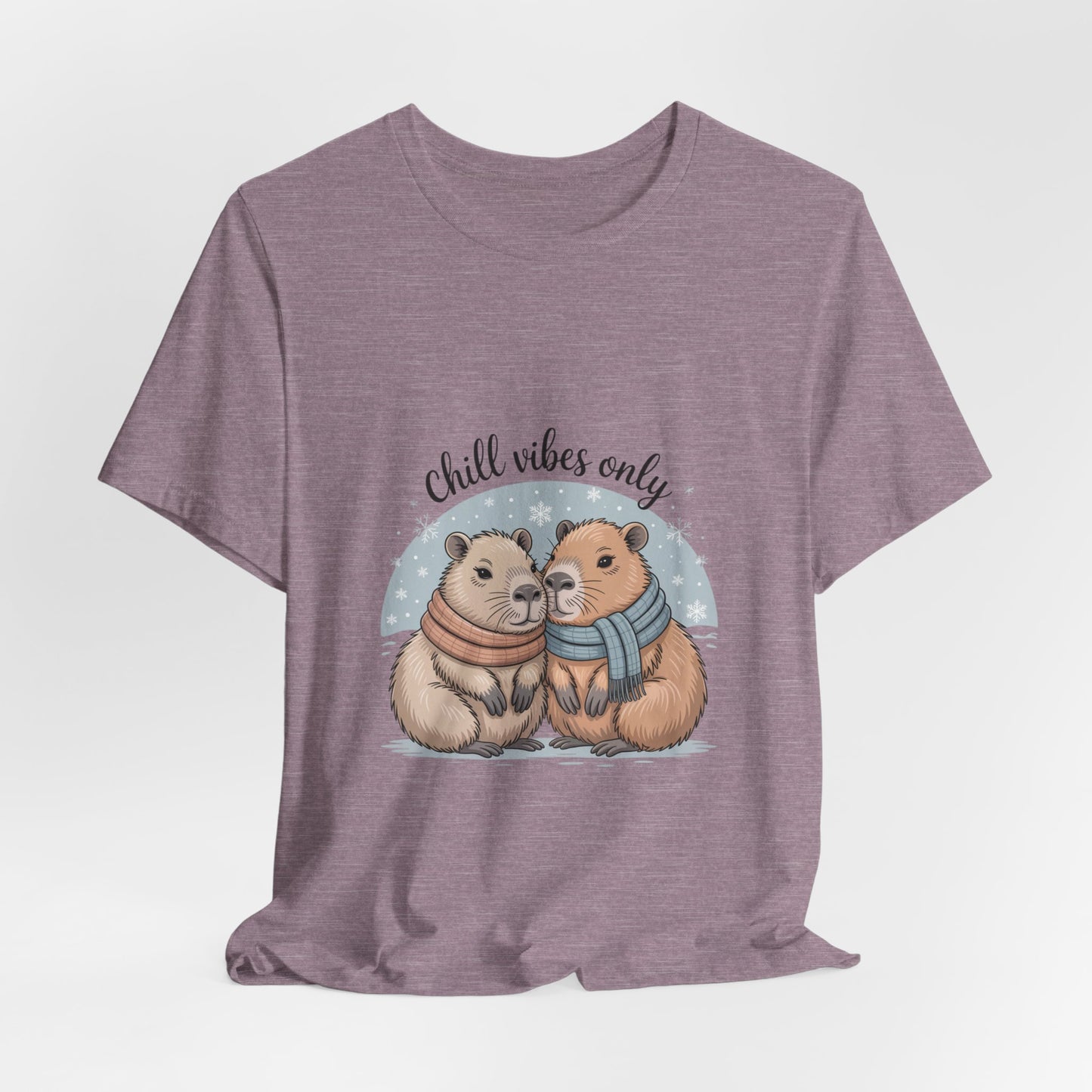 Chill Vibes Only Capybara Tee | Cozy Winter Capybara Shirt