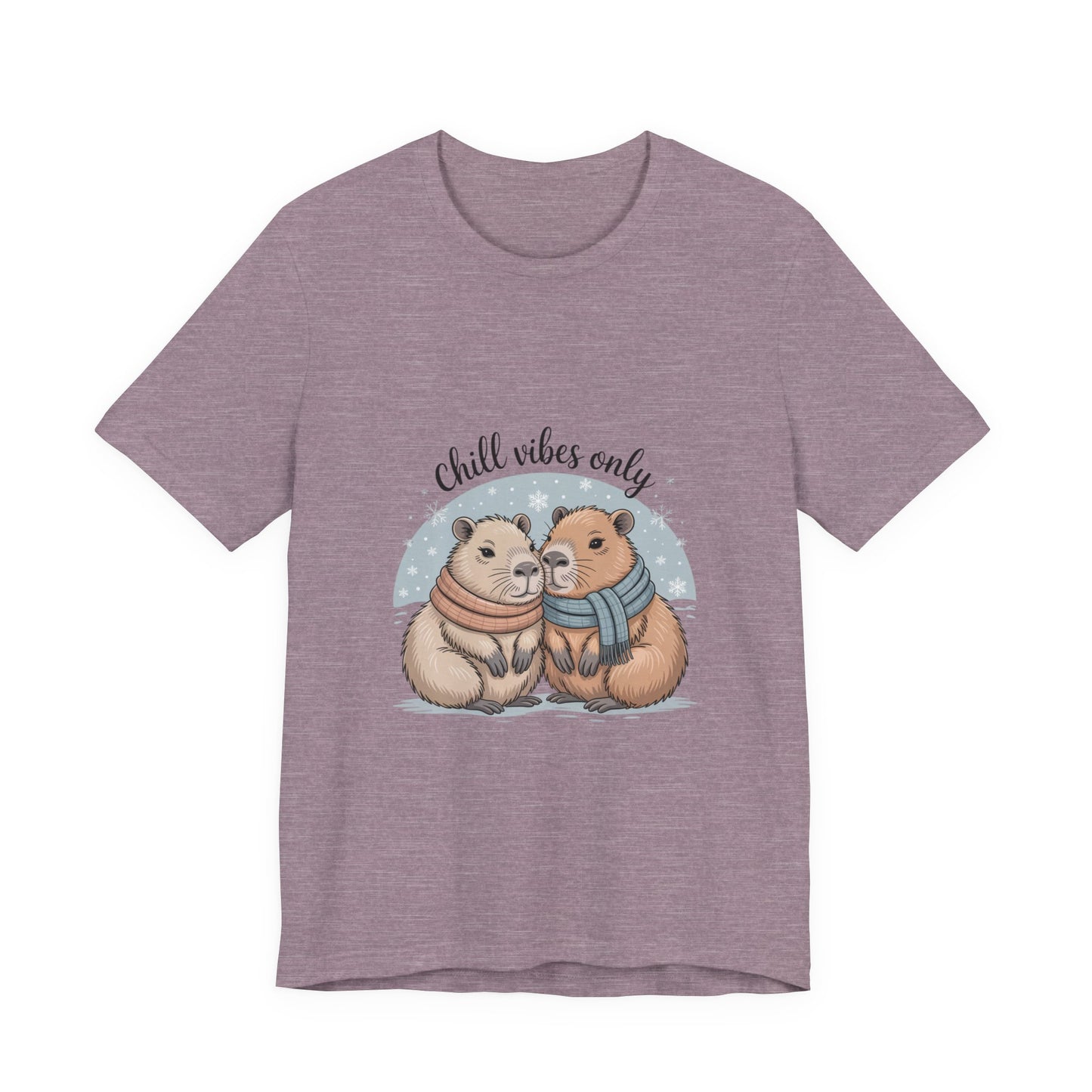Chill Vibes Only Capybara Tee | Cozy Winter Capybara Shirt