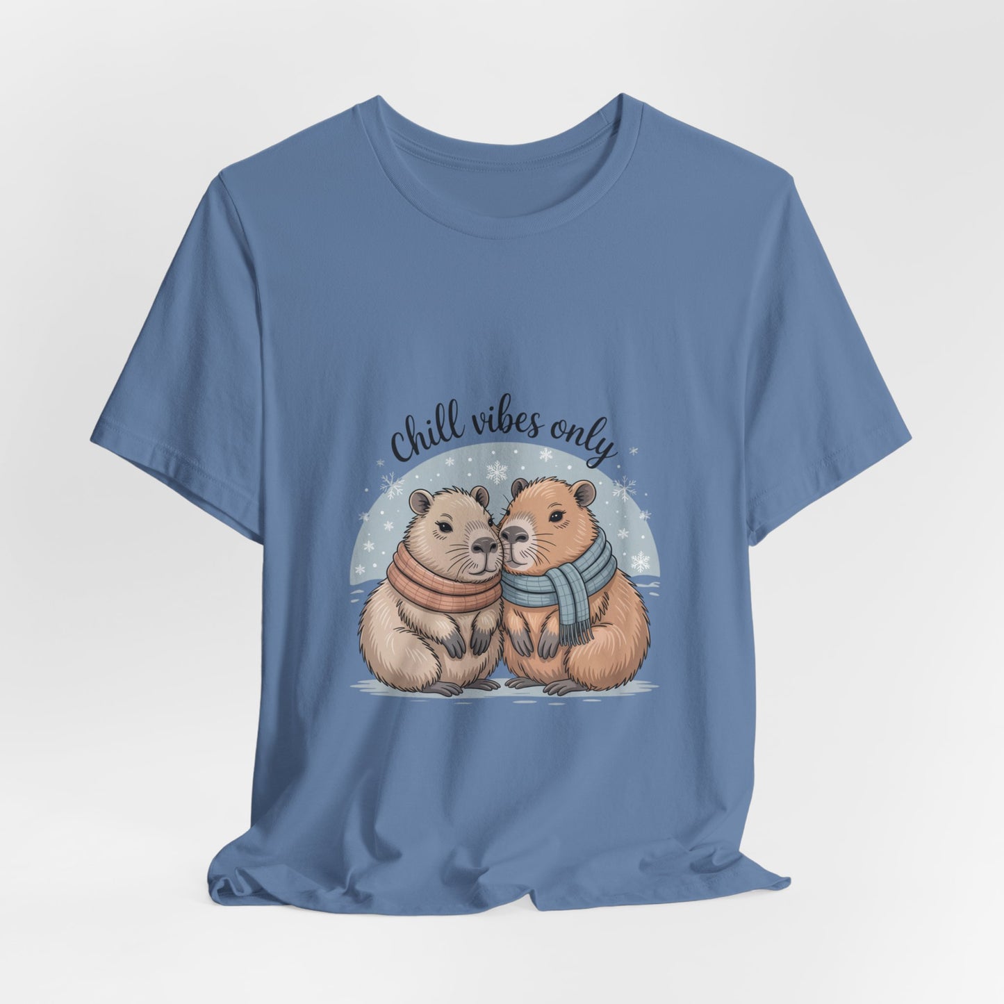 Chill Vibes Only Capybara Tee | Cozy Winter Capybara Shirt