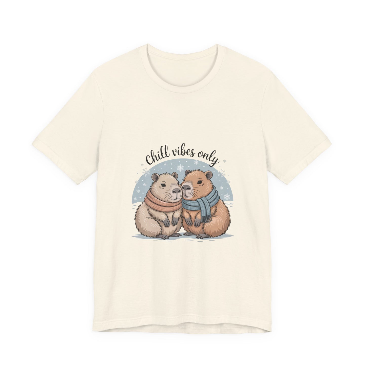 Chill Vibes Only Capybara Tee | Cozy Winter Capybara Shirt