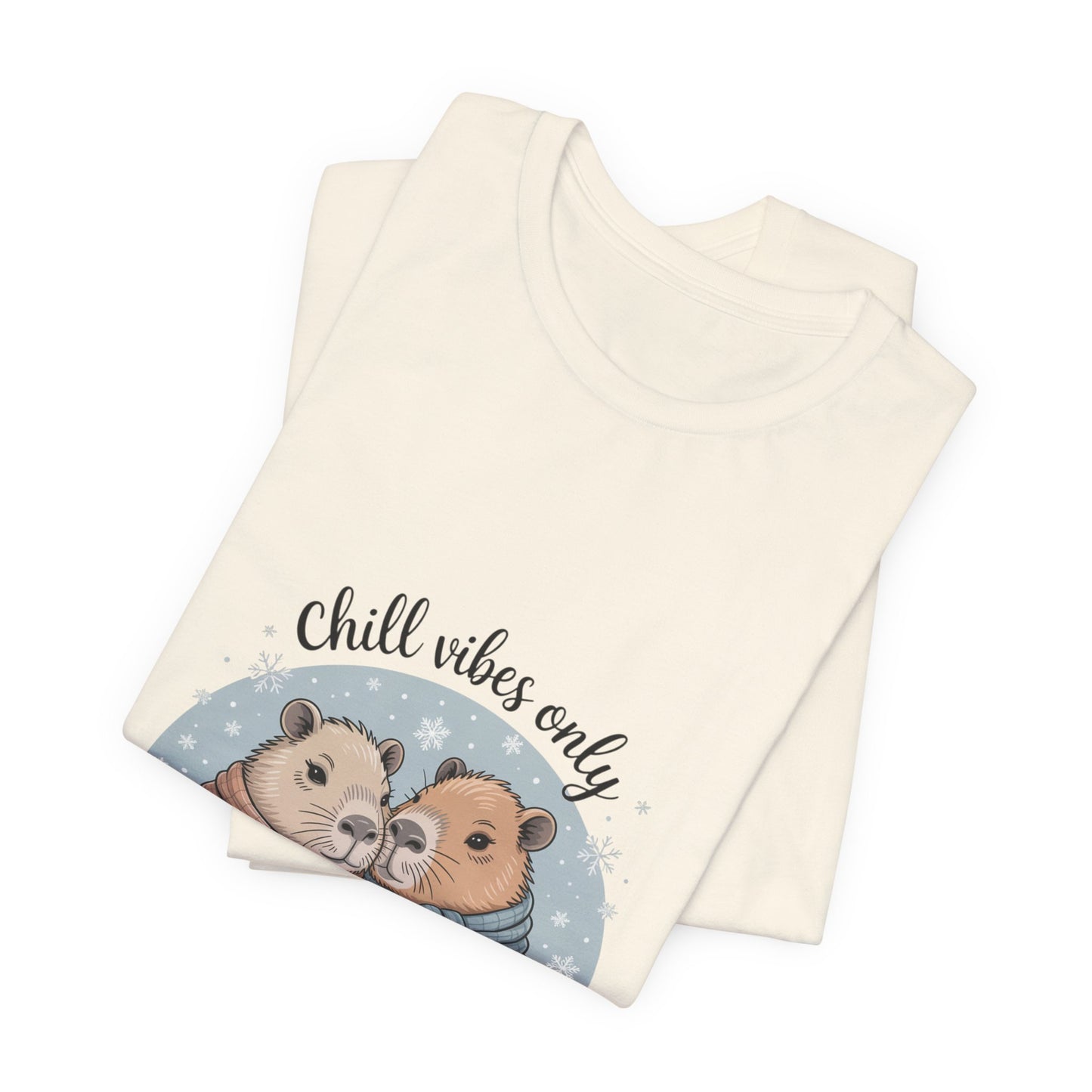 Chill Vibes Only Capybara Tee | Cozy Winter Capybara Shirt