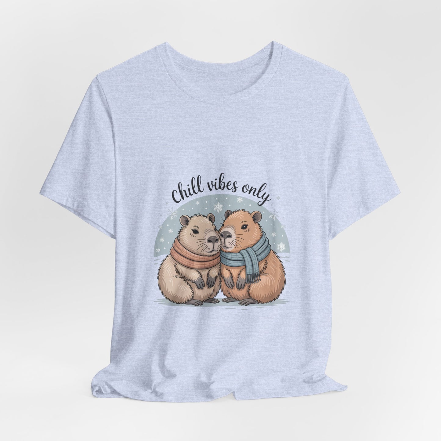 Chill Vibes Only Capybara Tee | Cozy Winter Capybara Shirt
