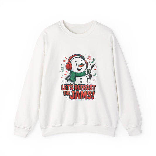 Snowman 'Let’s Defrost the Jams' Sweatshirt — Holiday Music Crewneck