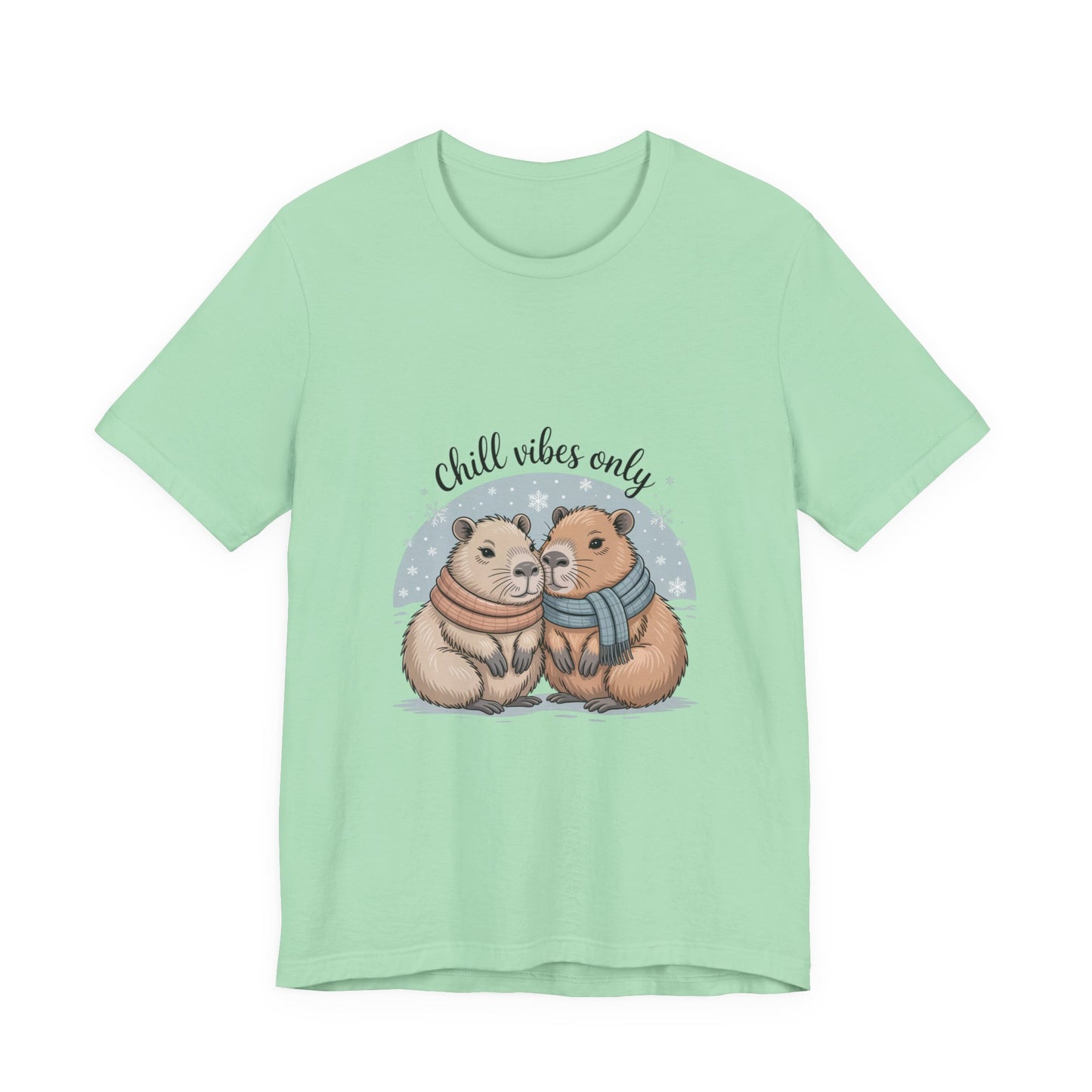 Chill Vibes Only Capybara Tee | Cozy Winter Capybara Shirt
