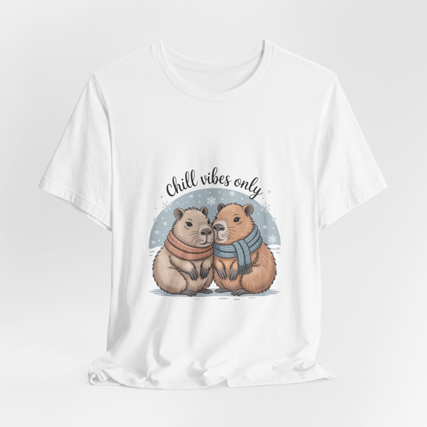 Chill Vibes Only Capybara Tee | Cozy Winter Capybara Shirt