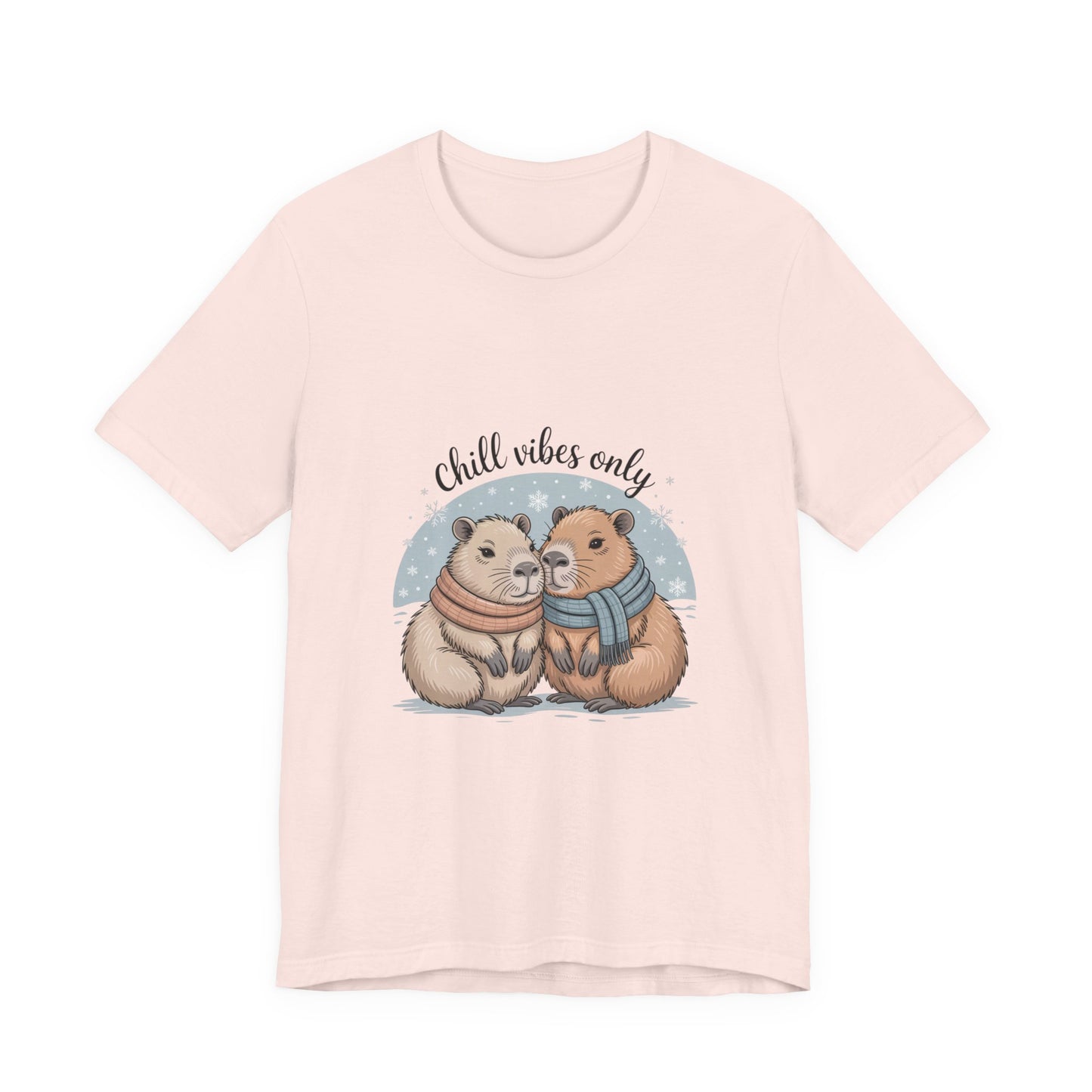 Chill Vibes Only Capybara Tee | Cozy Winter Capybara Shirt