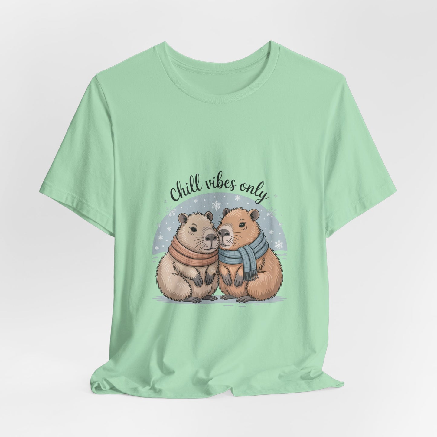 Chill Vibes Only Capybara Tee | Cozy Winter Capybara Shirt
