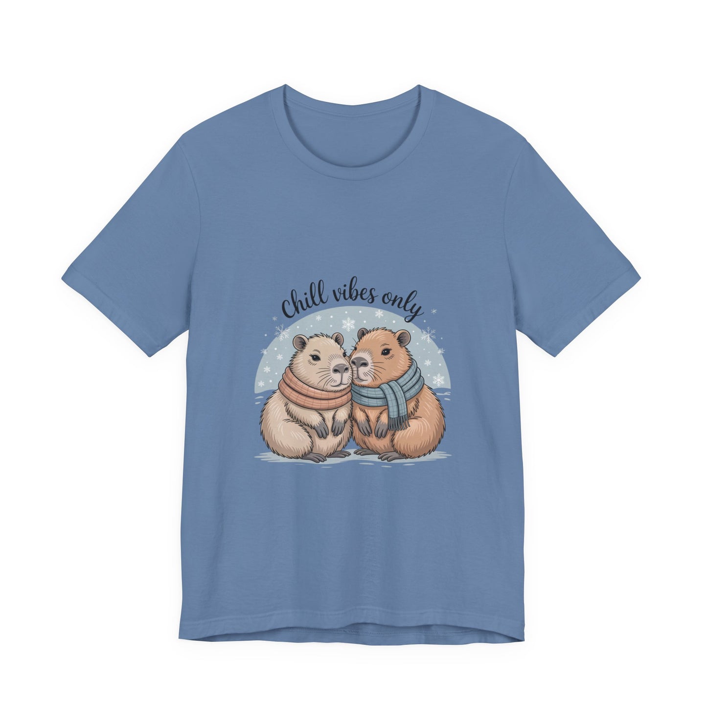 Chill Vibes Only Capybara Tee | Cozy Winter Capybara Shirt