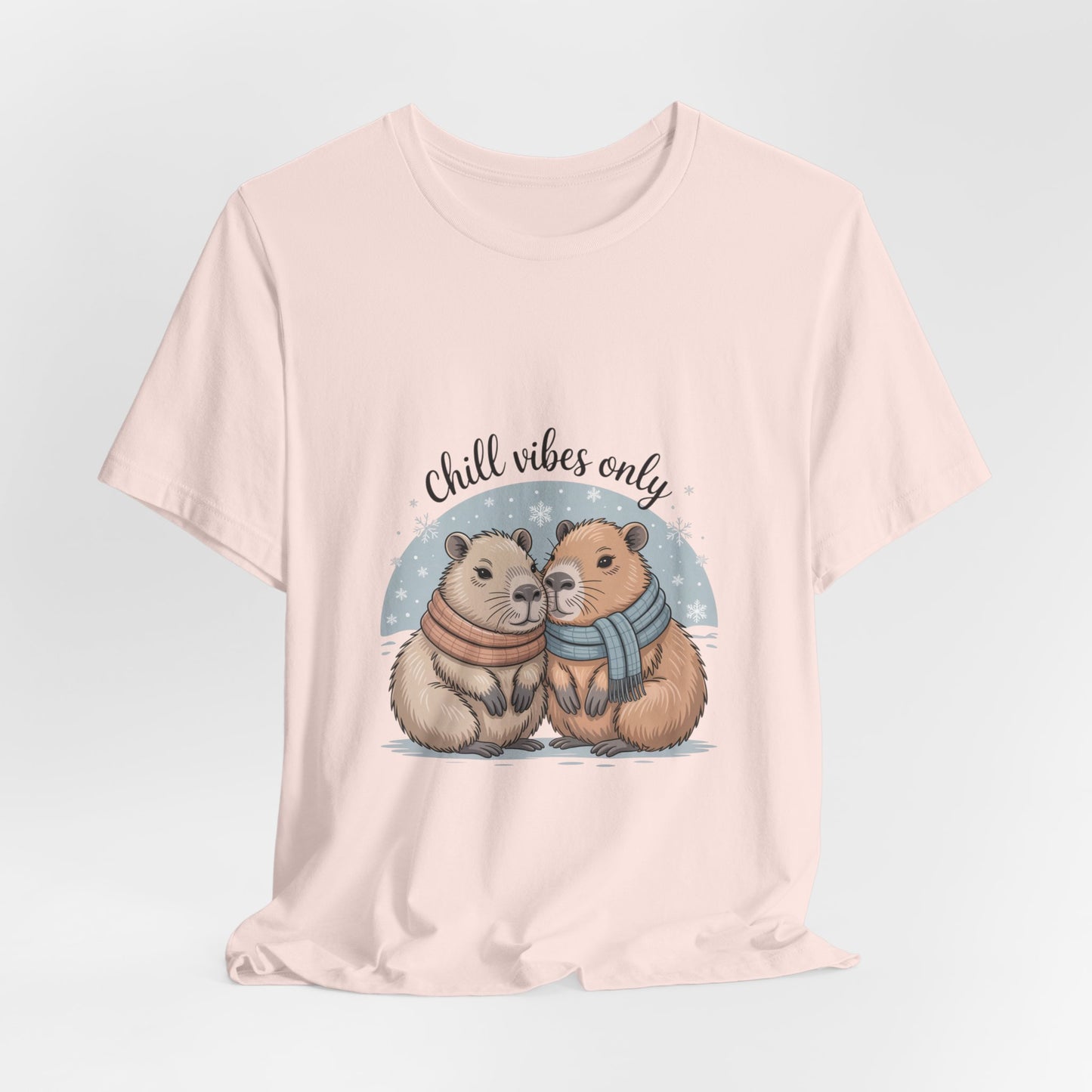 Chill Vibes Only Capybara Tee | Cozy Winter Capybara Shirt