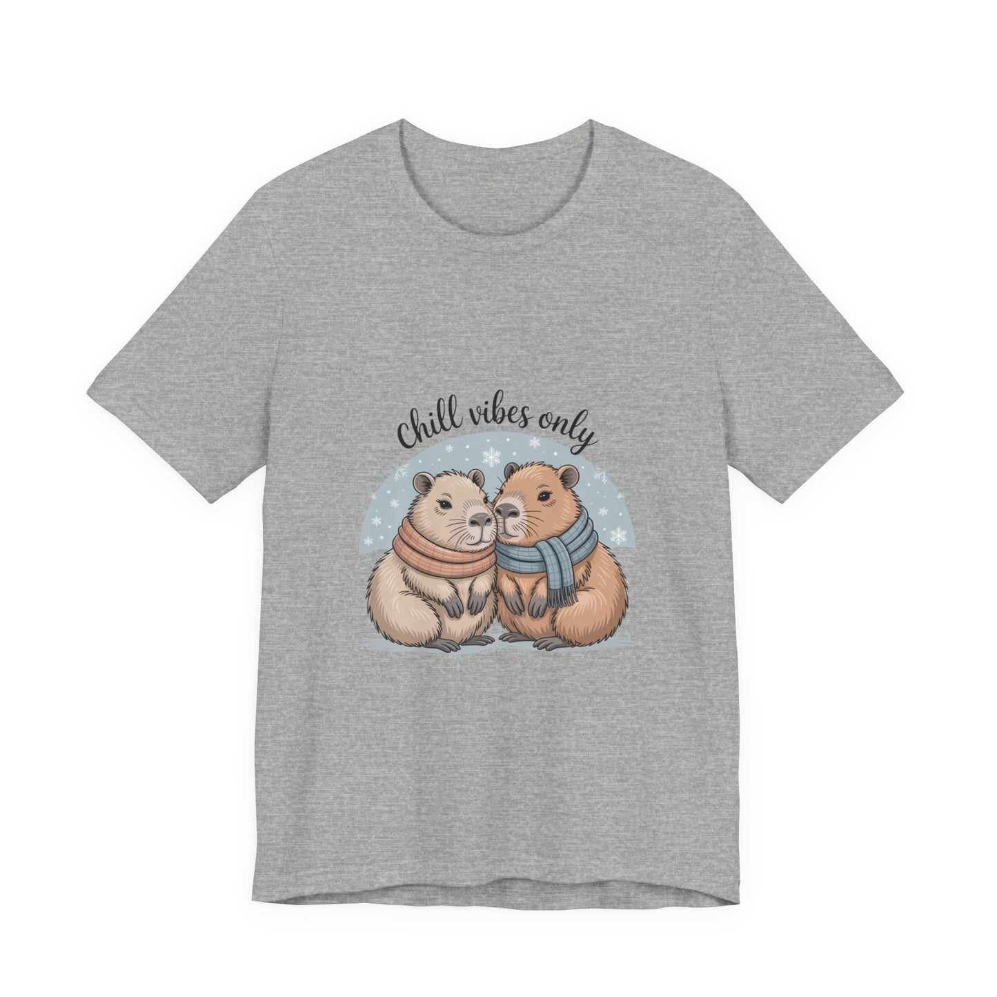 Chill Vibes Only Capybara Tee | Cozy Winter Capybara Shirt