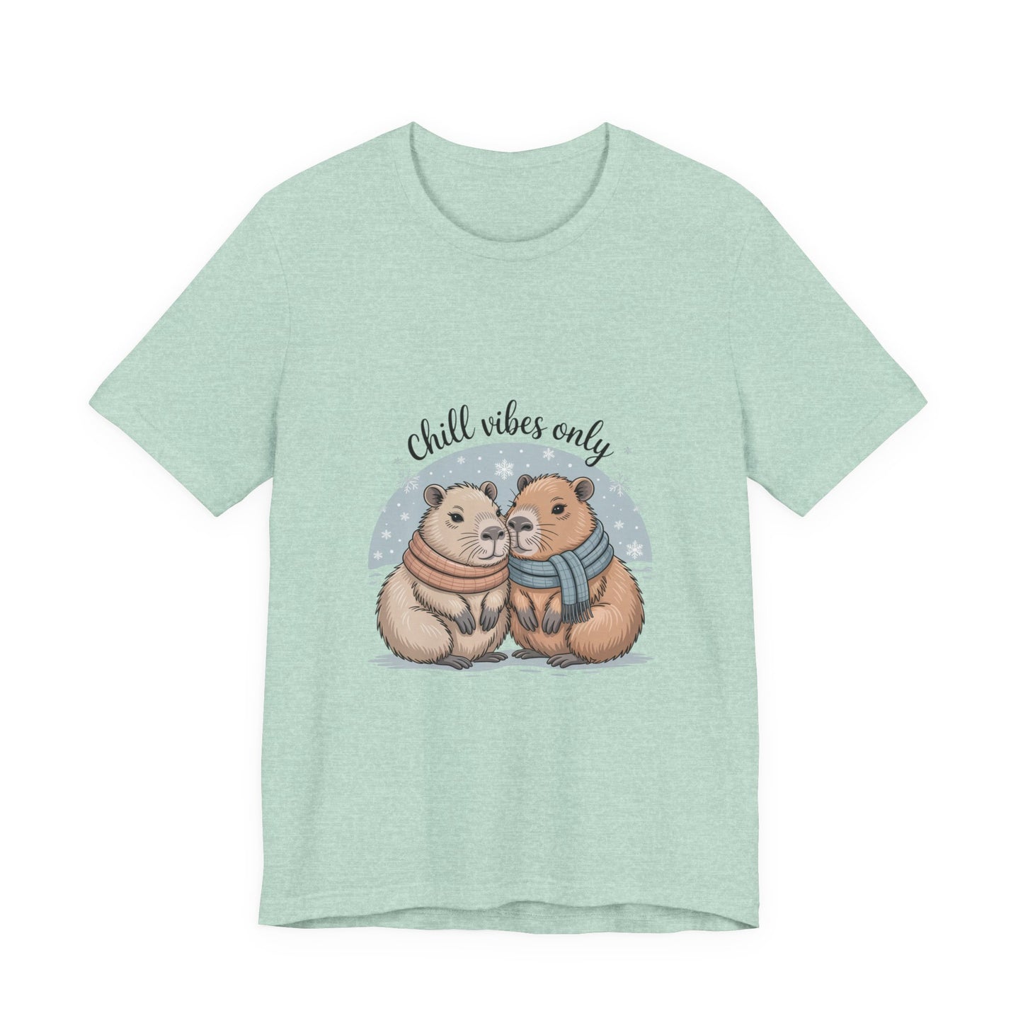 Chill Vibes Only Capybara Tee | Cozy Winter Capybara Shirt
