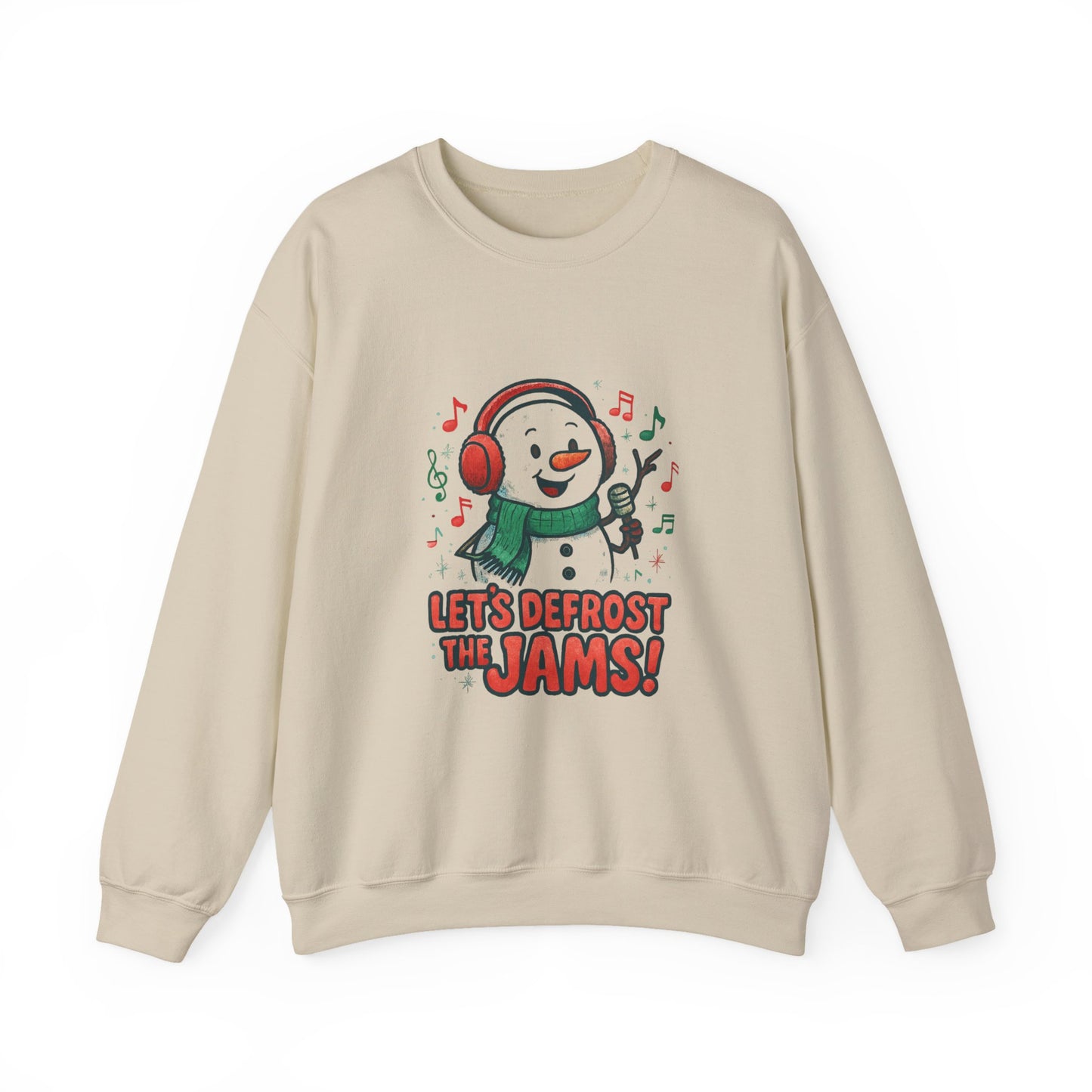 Snowman 'Let’s Defrost the Jams' Sweatshirt — Holiday Music Crewneck