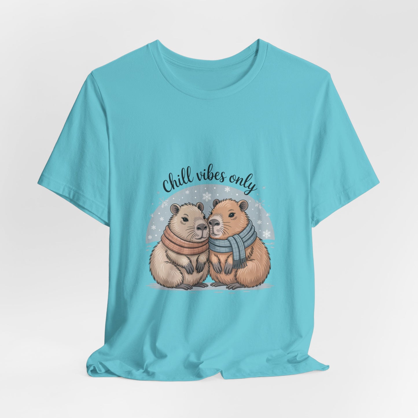 Chill Vibes Only Capybara Tee | Cozy Winter Capybara Shirt