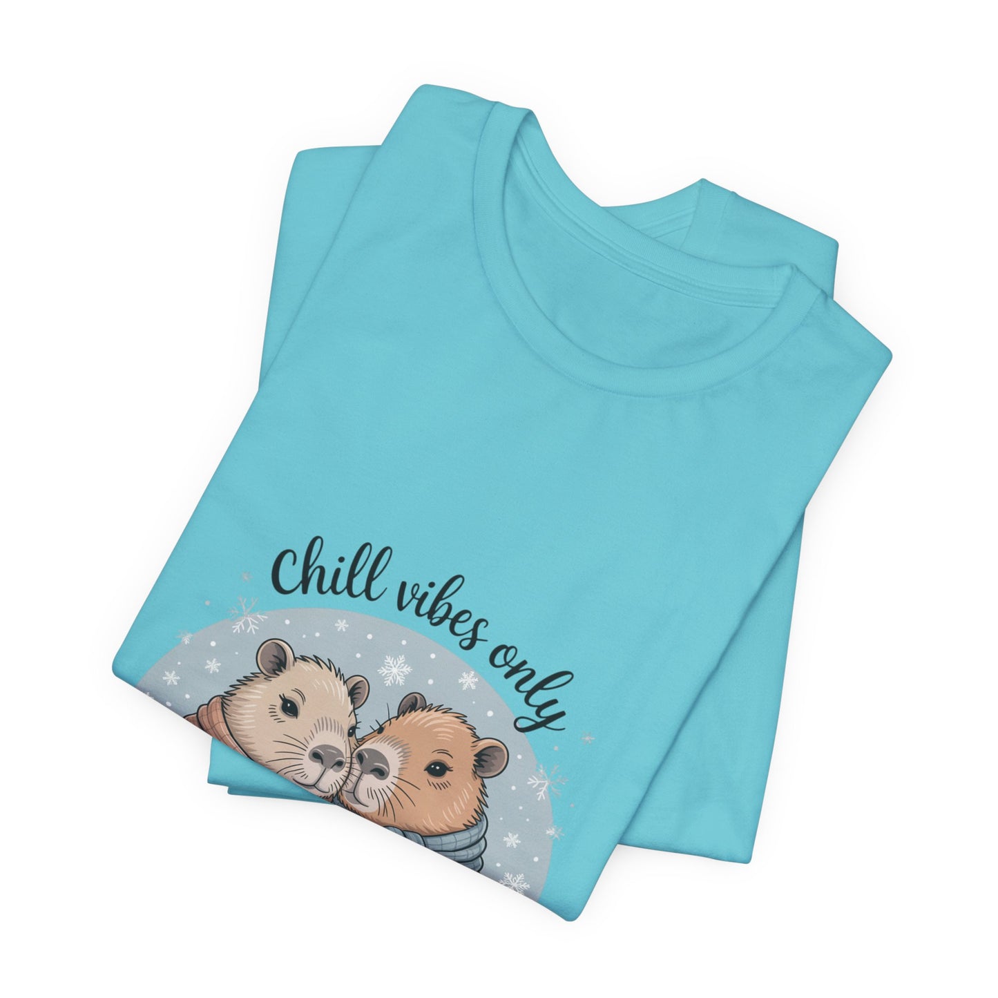 Chill Vibes Only Capybara Tee | Cozy Winter Capybara Shirt
