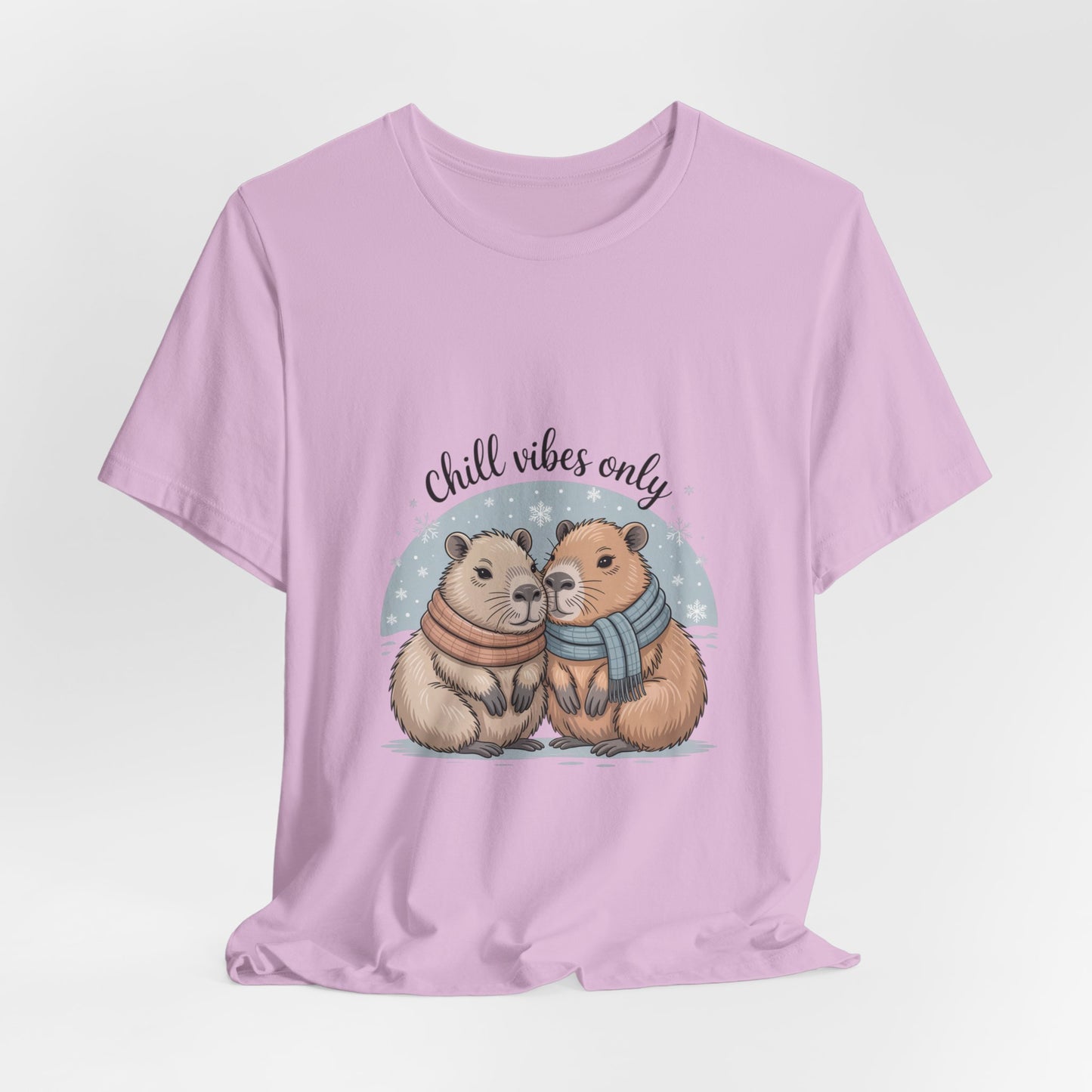 Chill Vibes Only Capybara Tee | Cozy Winter Capybara Shirt