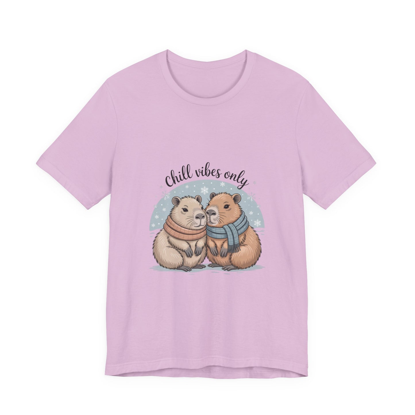 Chill Vibes Only Capybara Tee | Cozy Winter Capybara Shirt