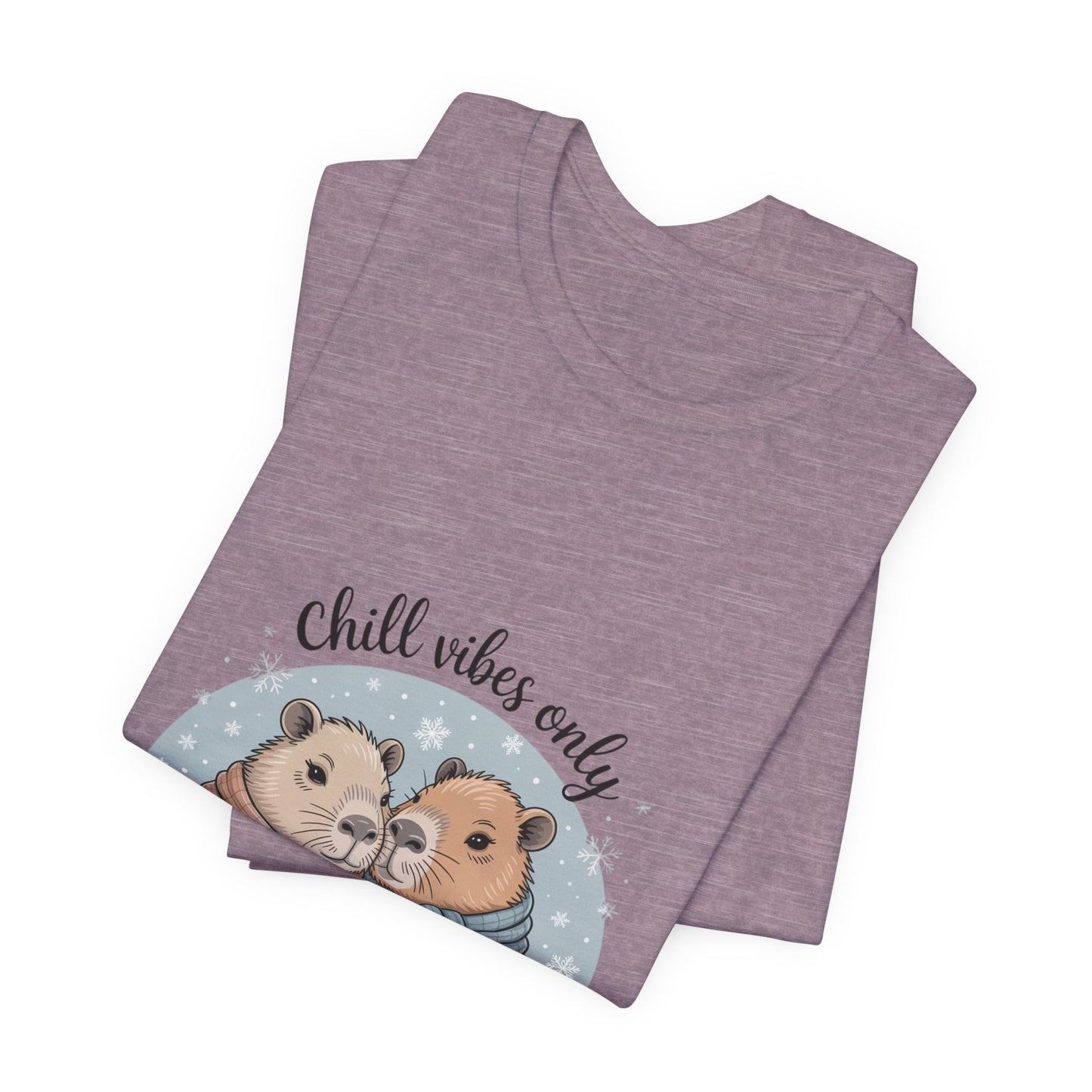 Chill Vibes Only Capybara Tee | Cozy Winter Capybara Shirt