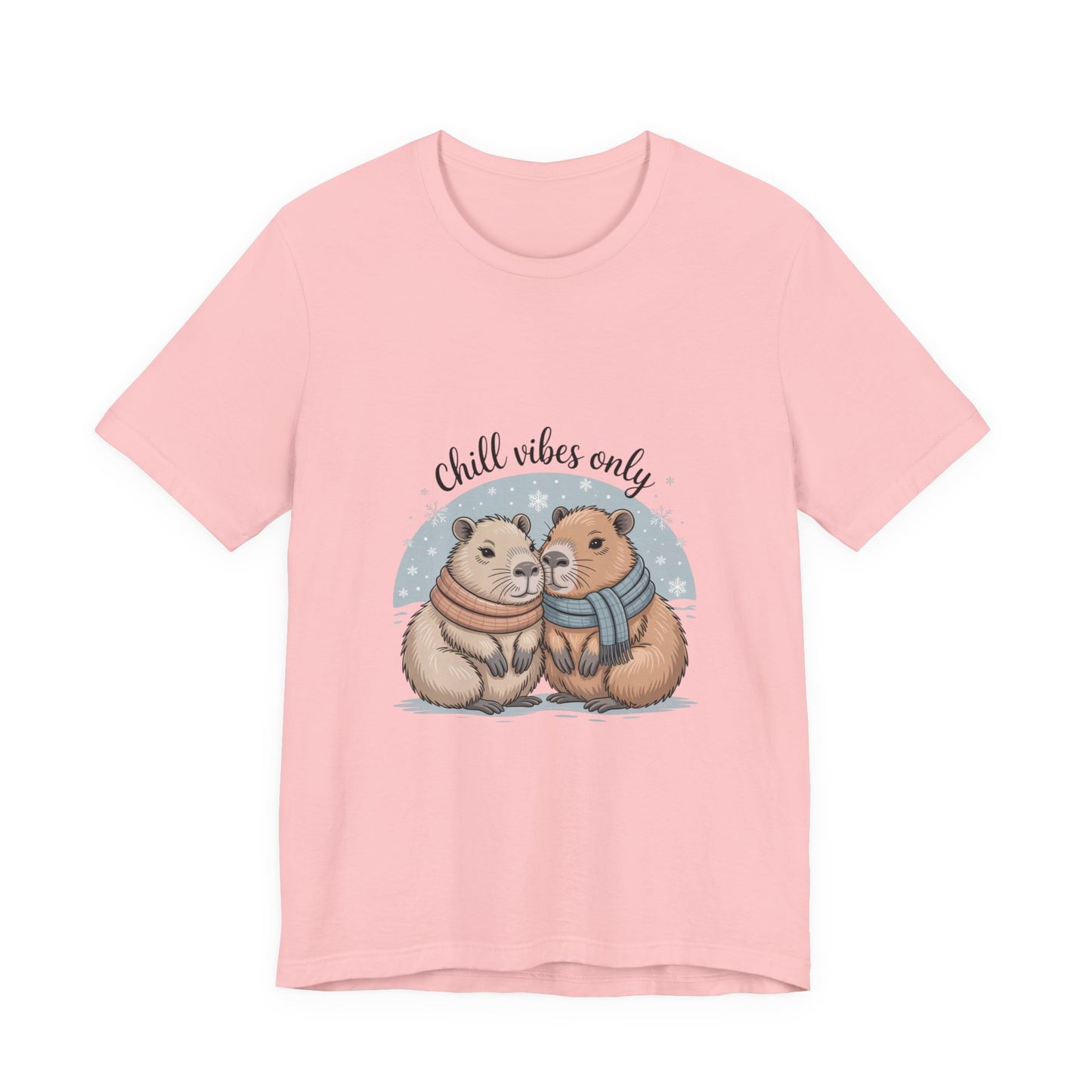Chill Vibes Only Capybara Tee | Cozy Winter Capybara Shirt