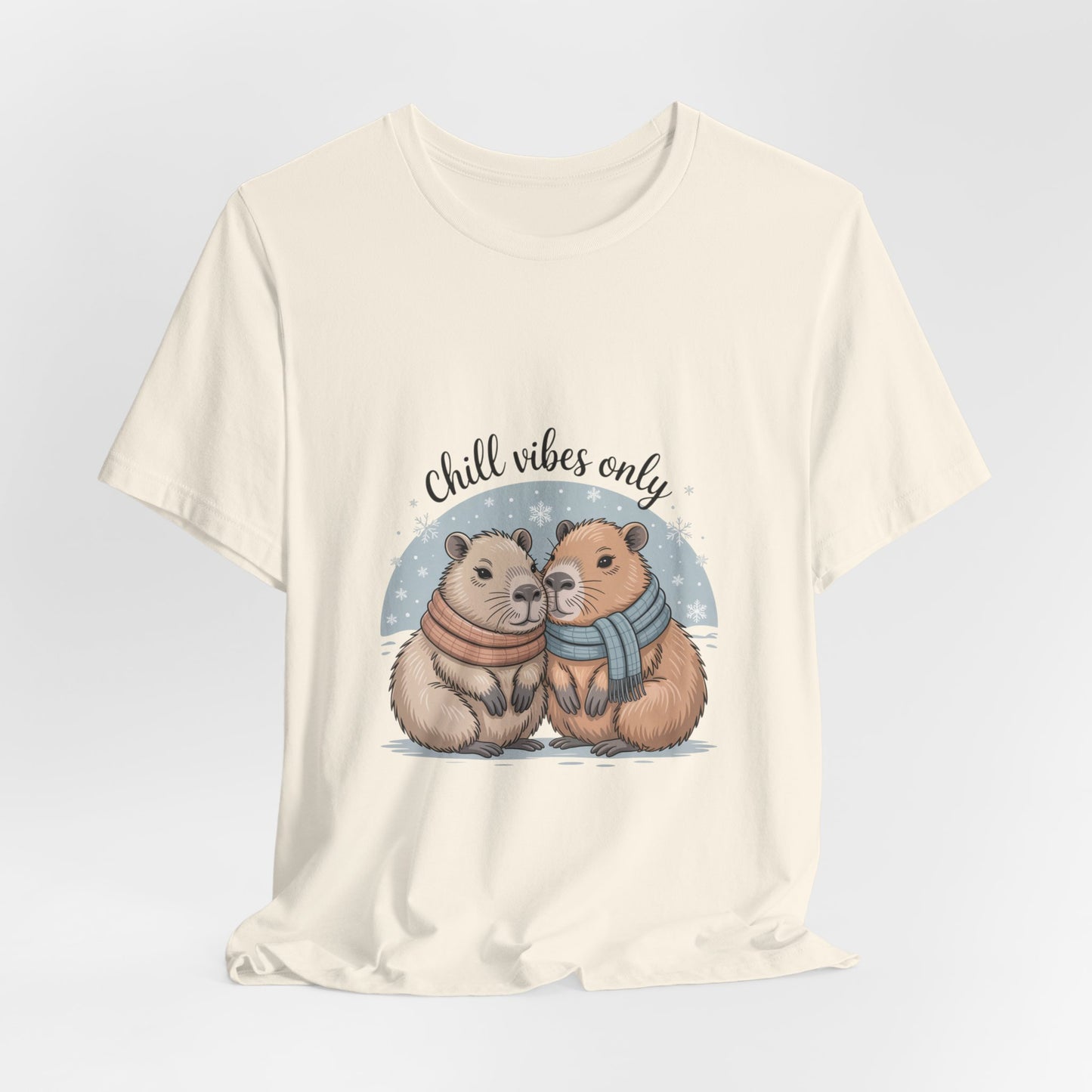 Chill Vibes Only Capybara Tee | Cozy Winter Capybara Shirt