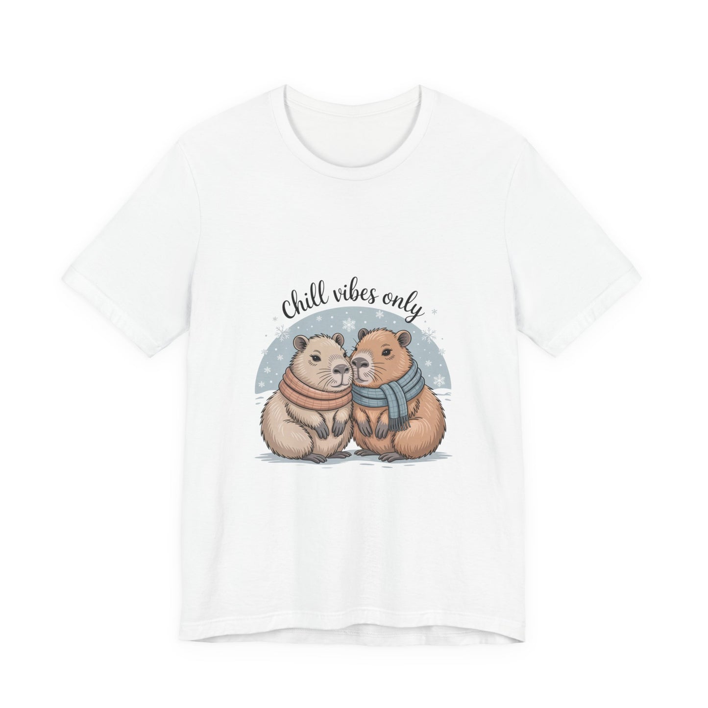 Chill Vibes Only Capybara Tee | Cozy Winter Capybara Shirt