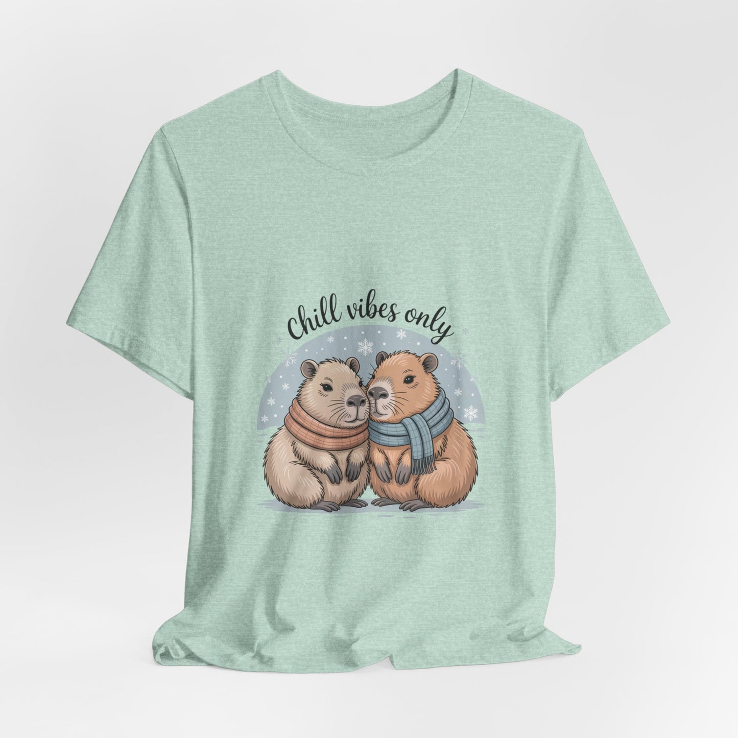 Chill Vibes Only Capybara Tee | Cozy Winter Capybara Shirt