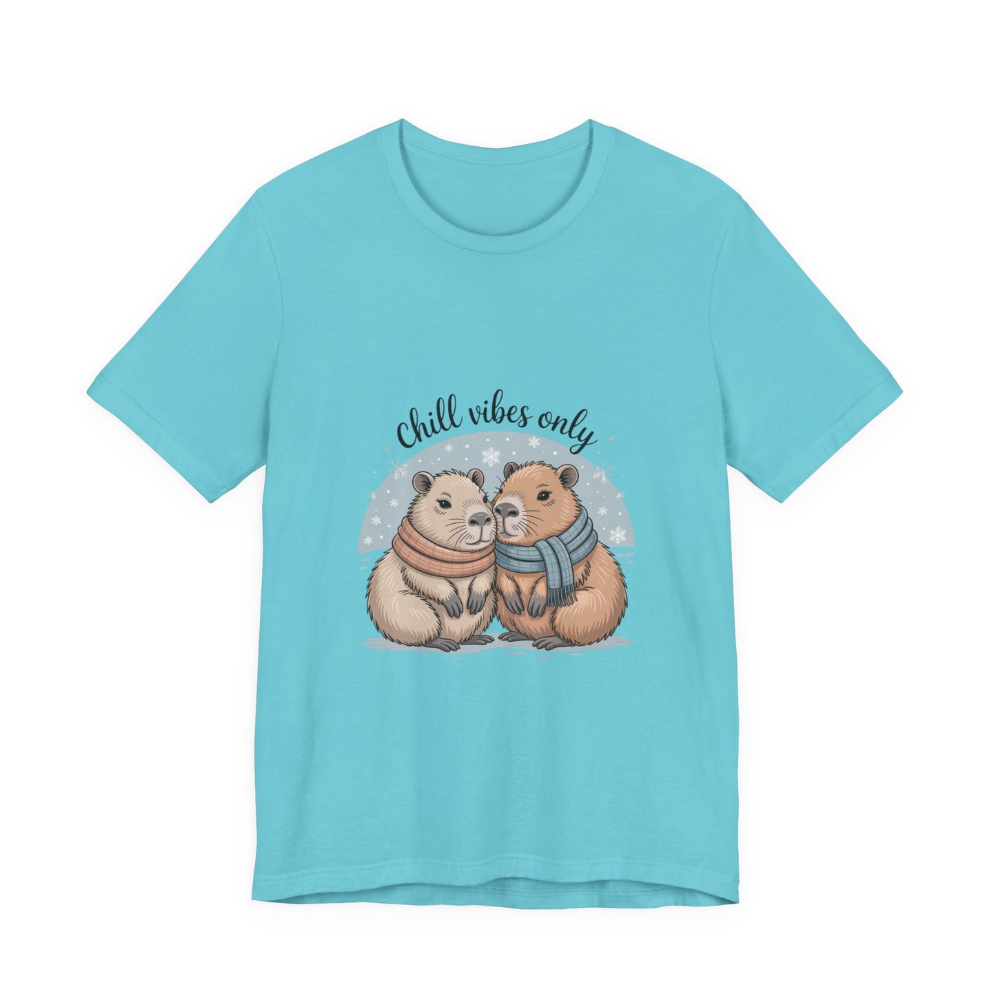 Chill Vibes Only Capybara Tee | Cozy Winter Capybara Shirt
